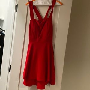 Red short dress